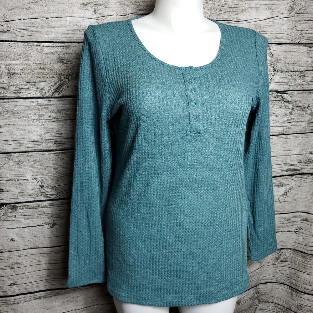 Torrid Waffle Snap Henley Long Sleeve Tee Size 2X NWT